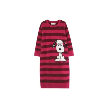 Beiyan x SNOOPY Nightgown Women's Red