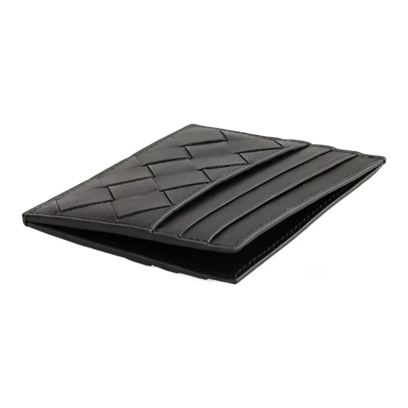 Bottega Veneta Cow Leather Card Holder Men's Black-2
