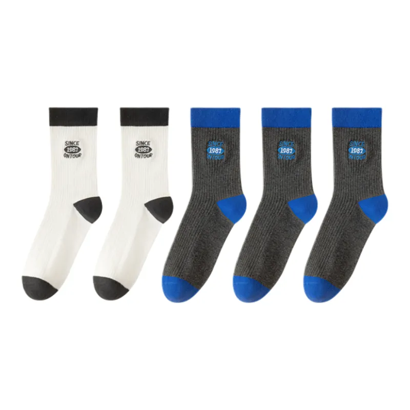 Lan Miao Mid Calf Socks Men's 5 Pack-10