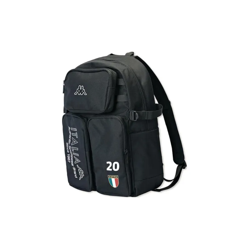 Kappa Polyester Backpack Regular Unisex Black-0