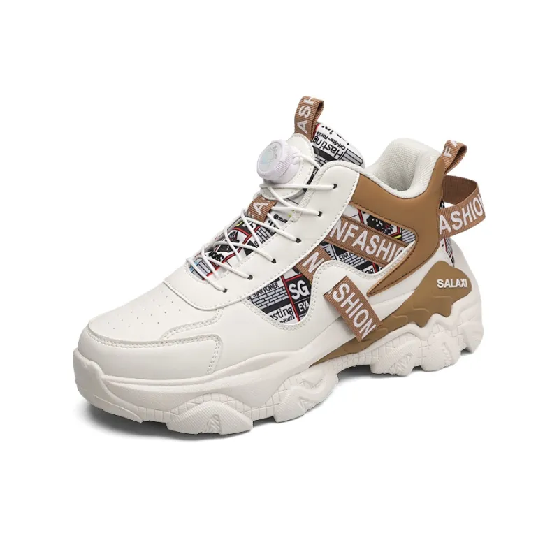 YIVELOVE Wear-Resistant Height Increasing Warm High-Top Chunky Sneakers Men's-7
