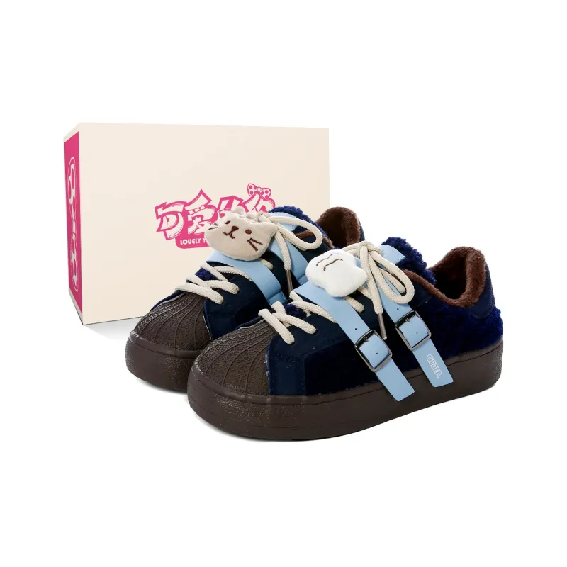 Lovely You Warm Wear-Resistant Lightweight Low-Top Skateboard Shoes Women's-16