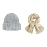 Gray Hood+Beige Scarf