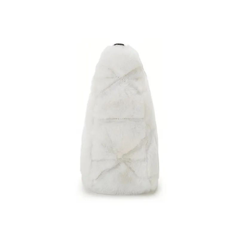 PRADA Re Edition Shearling Crossbody Bag, Shoulder Bag Women's White-2