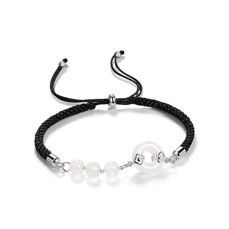 JOYDINNY Colored Glaze Jade Bracelets Unisex-3