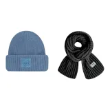 Blue Hood+Black Scarf