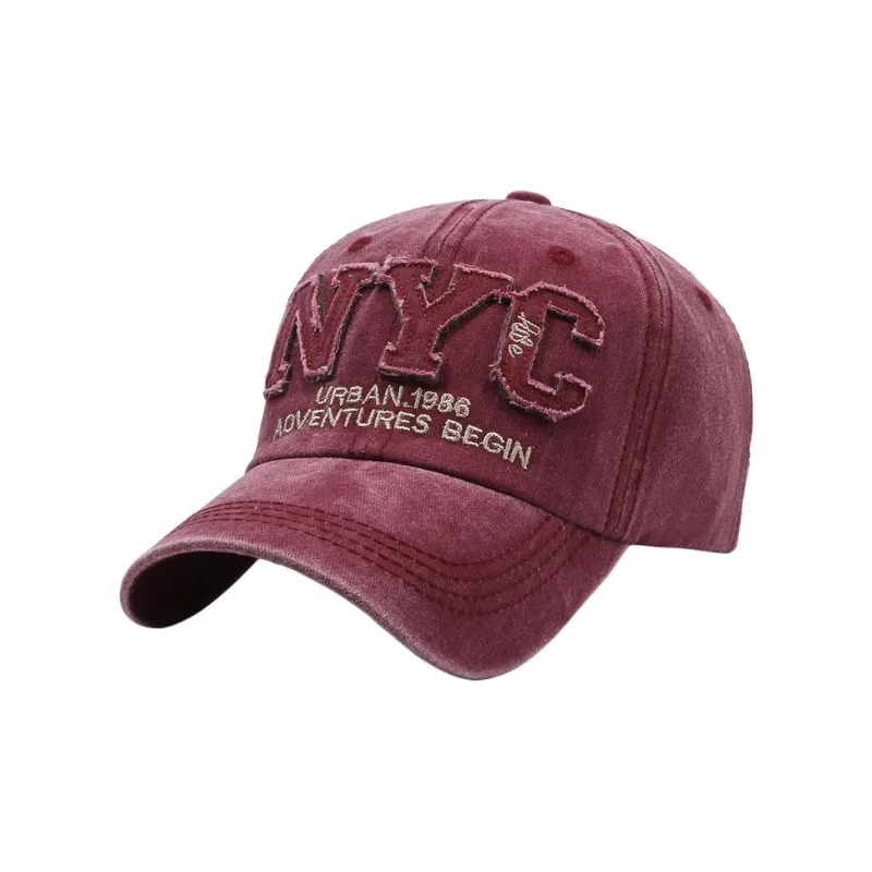 CARDANRO Cotton Baseball Caps Unisex Burgundy-1