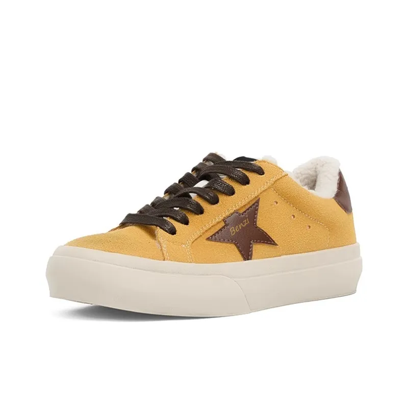 BENZI Warm Anti Slip And Wear Resistant Low Top Skateboard Shoes Women's-5