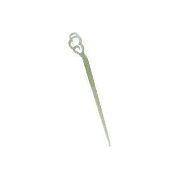 Jade Charm Yao Hetian Jade Hairpin Pale Greenish White Jade Women's