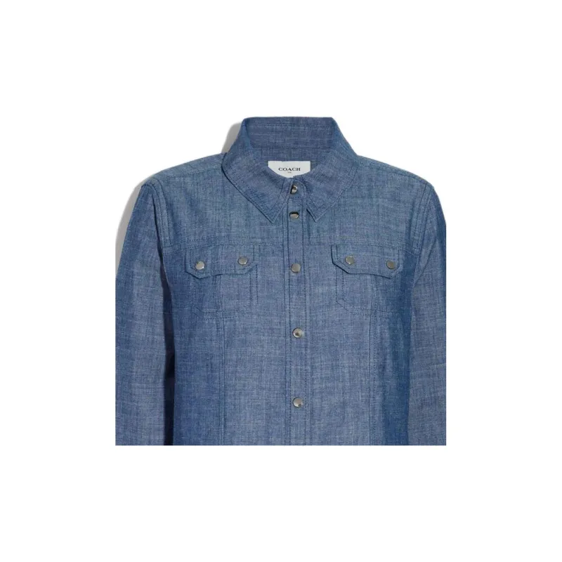 COACH Shirts Women's Blue-3