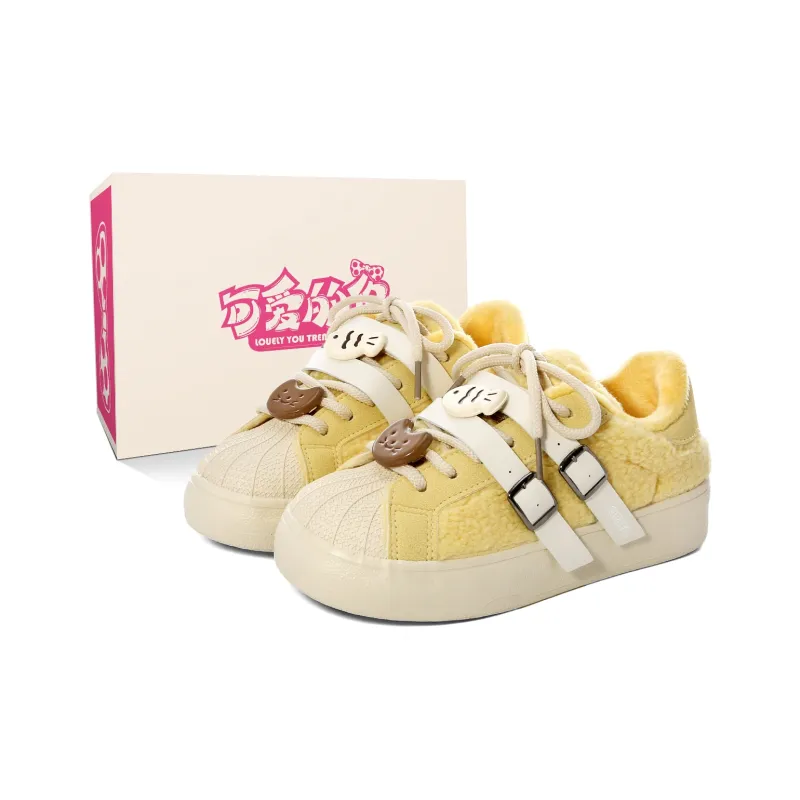Lovely You Warm Wear-Resistant Lightweight Low-Top Skateboard Shoes Women's-22