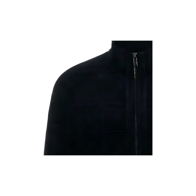 EMPORIO ARMANI Allover Chenille Pattern Zip-Up Sweatshit-3