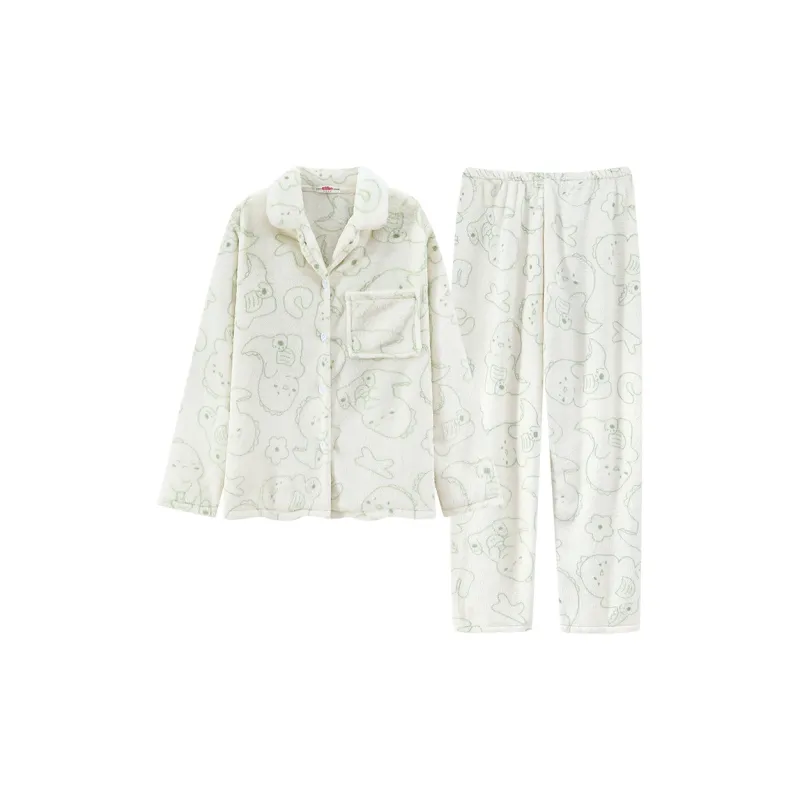 Maultiay Pajama Set Women's Apricot-0