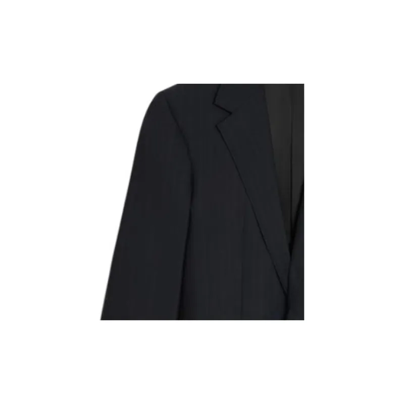 CELINE Classic Jacket In Striped Wool Navy Jackets Coats Men's Black-2