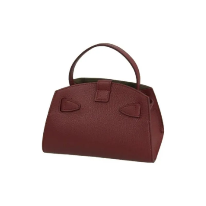 Furla Margherita Collection Cow Leather Dome Bag, Shoulder Bag, Crossbody Bag, Handbag Mini Women's Cherry Red-4