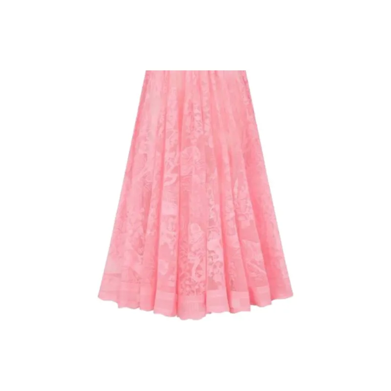 DIOR Casual Long Skirts Women's Pink-3