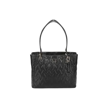 GUESS Synthetic Leather Tote Bag, Shopping Bag, Handbag, Shoulder Bag Medium Size Women's Black