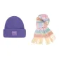 Purple Hood+Pink Blue Scarf