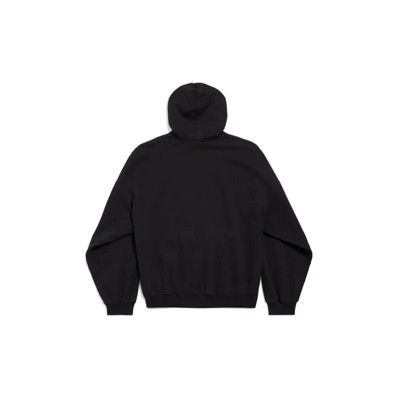 Balenciaga Logo Embroidered Hoodie-1