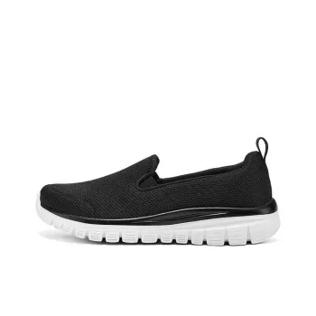 Skechers Sports Life Collection Anti Slip Wear Resistant Low Top Casual Shoes Women's Black White