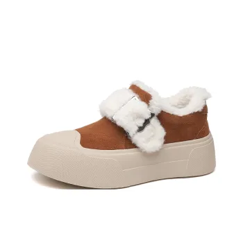Devanro Warm Height Increasing Wear Resistant Slip Resistant Low Top Casual Shoes Women's