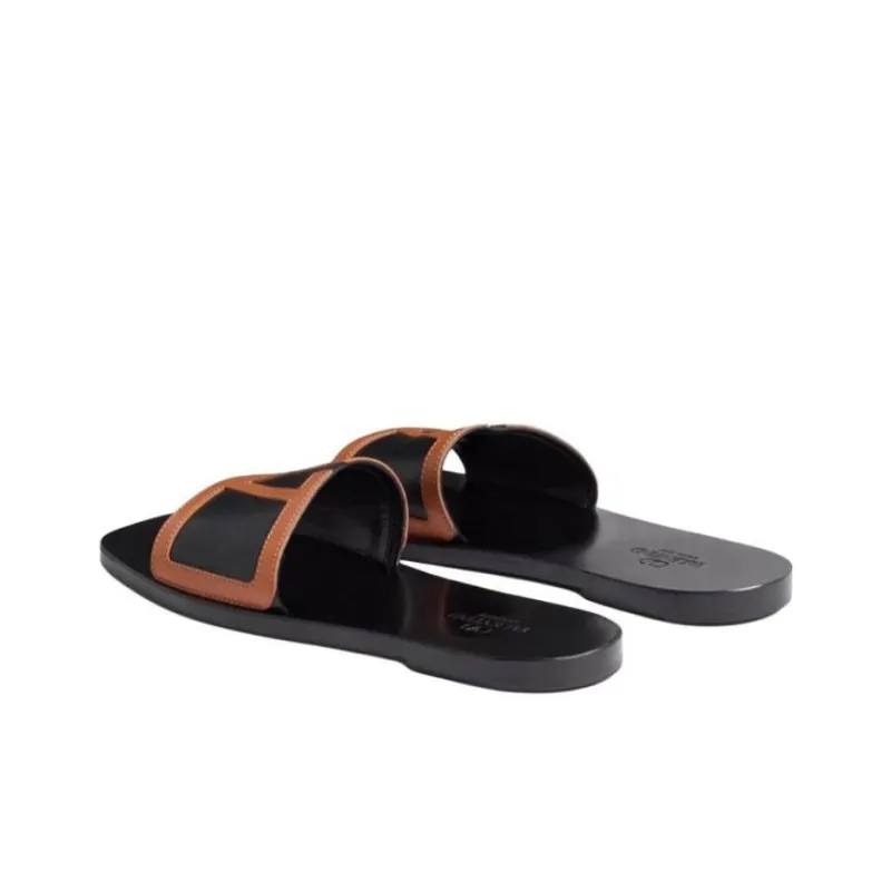 Valentino Slide Slippers Men's Black Brown-3