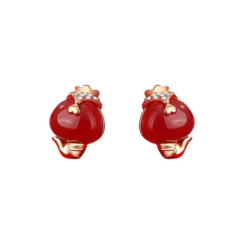 Strange Agate Stud Earrings Women's