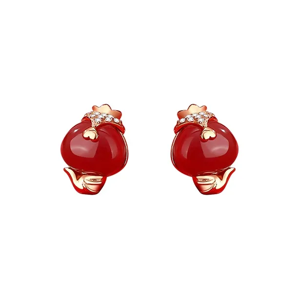Strange Agate Stud Earrings Women's-0