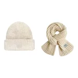 White Hat+Beige Scarf