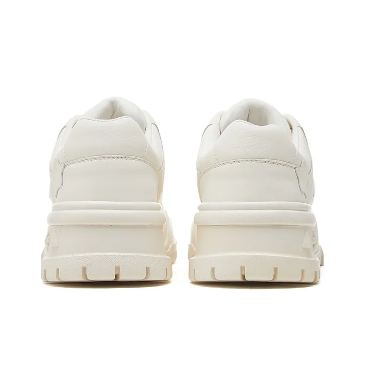 BENZI Skateboard Shoes Women's Low Top White/Beige Polished-8