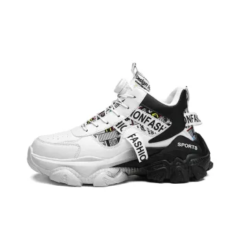 YIVELOVE Wear Resistant Height Increasing Warm High Top Chunky Sneakers Men's
