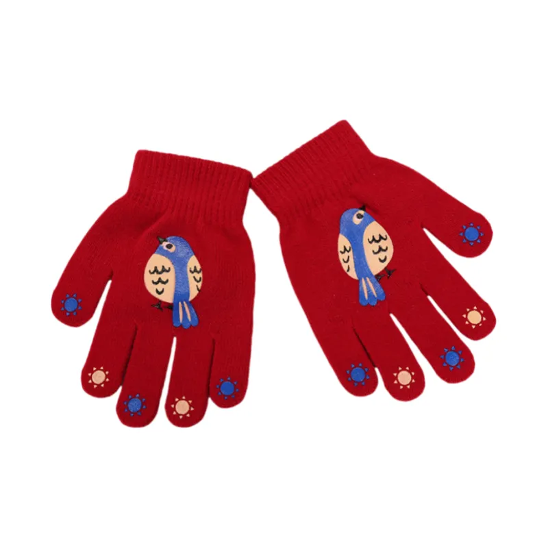 NOMK Acrylic Knit Gloves Kids' Multicolor-6