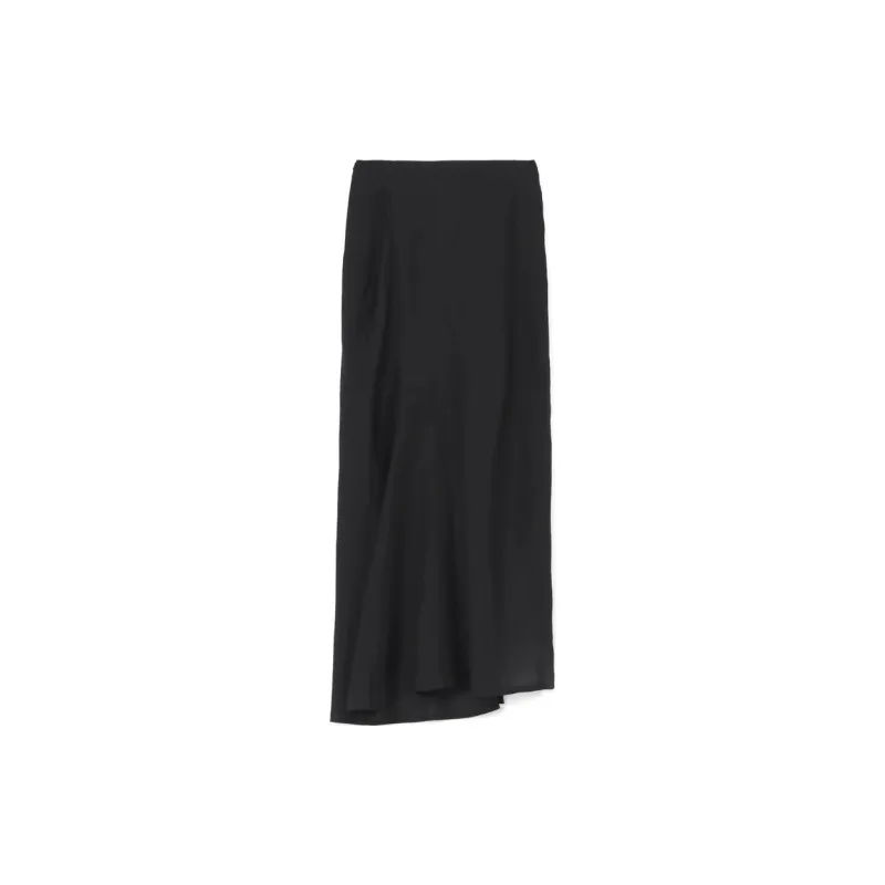 Yohji Yamamoto Slit-Detailed Gathered Skirt-1