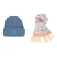 Blue Hood+Pink Blue Scarf