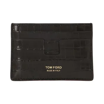 TOM FORD Cow Leather Card Holder Men's Brown