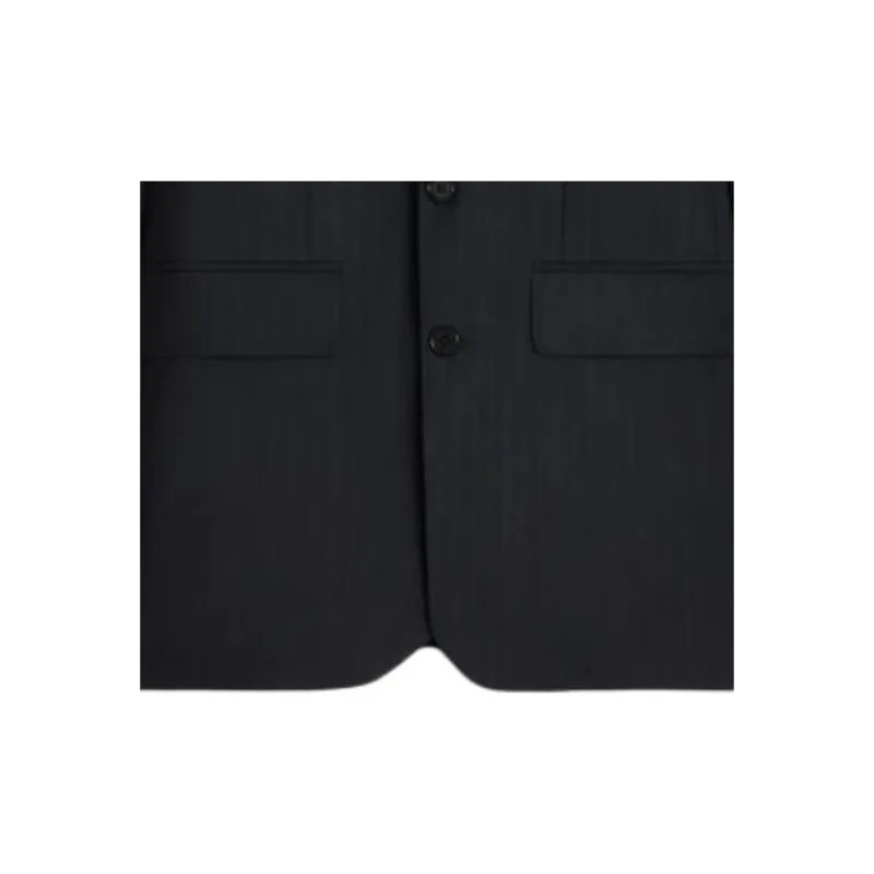 CELINE Classic Jacket In Striped Wool Navy Jackets Coats Men's Black-5