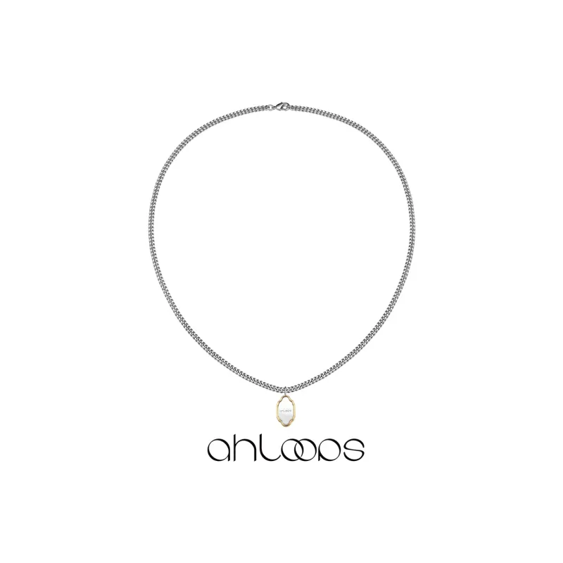 AHLOOPS 18K Gold Plated Copper Necklaces Unisex Gold-0