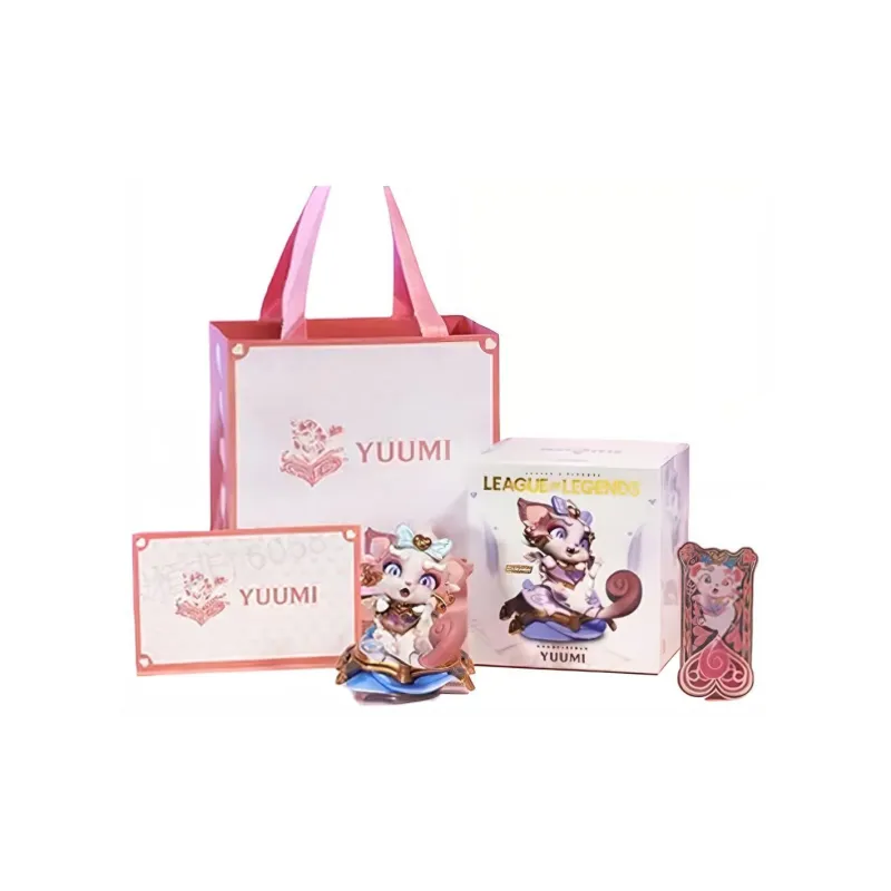 LEAGUE OF LEGENDS Heart Seeking Kitten Yuumi The Magical Cat Aqua Truly Beautiful Chibi Figures Dazzling Color Edition-3