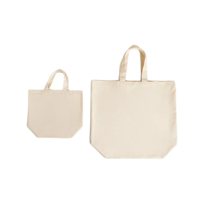 ZARA Cotton Tote Bag Shopping Bag Handbag Regular Unisex White-0