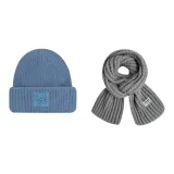 Blue Hood+Gray Scarf