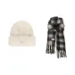 White Hat+Black Beige Scarf