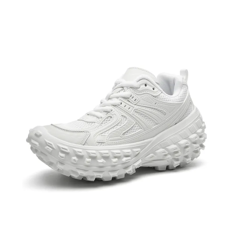 ORD Anti-Slip Wear-Resistant Breathable Lightweight Height Increasing Low-Top Chunky Sneakers Unisex Brown-13