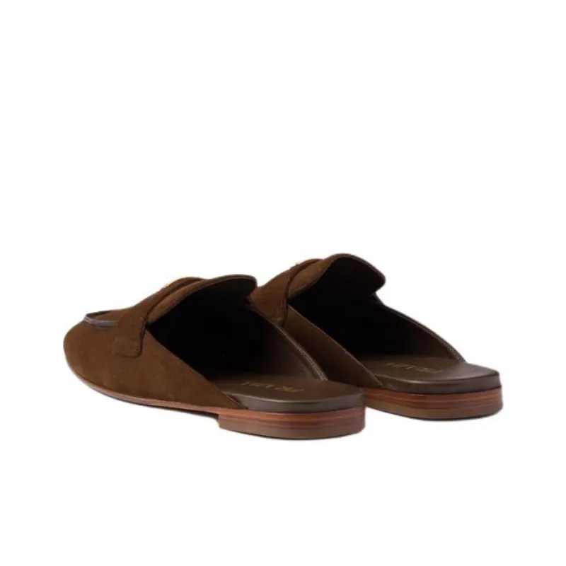 PRADA Wrap toe Slippers Women's Brown-2