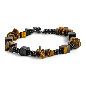 Cuud Tiger's Eye Stone Bracelets Men's