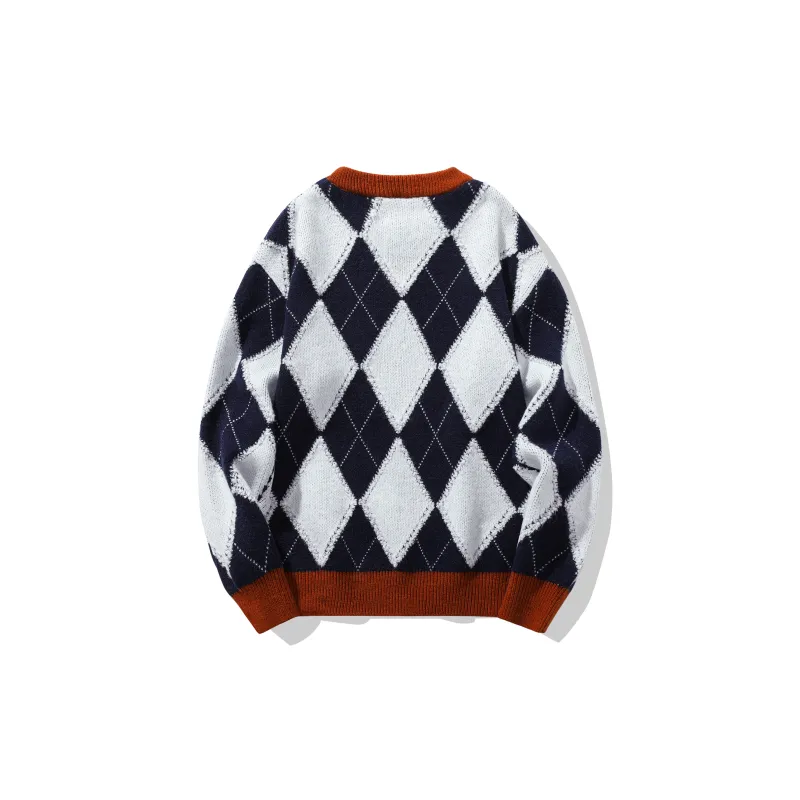 NOCAO Knitwear Unisex Black White Plaid-1