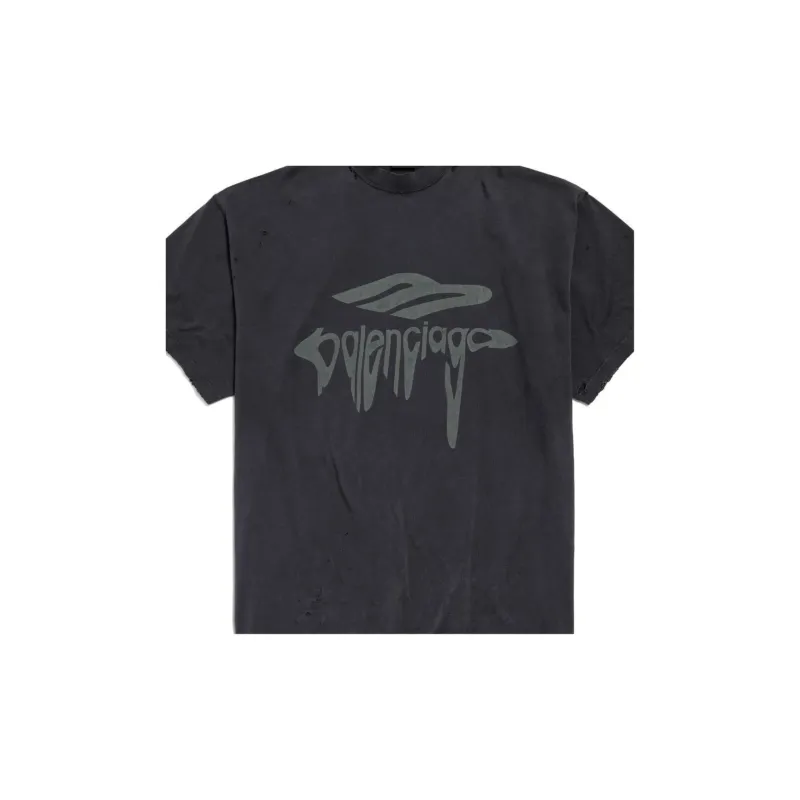 Balenciaga 3b Liquefied Oversized T Shirt-6