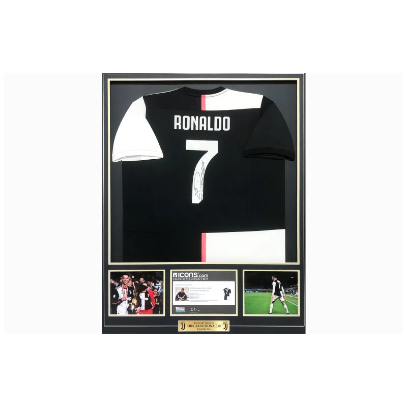 Huayitaojin Juventus Black White Fan Edition Jersey ICONS Certificate Framed 114x85CM Men's Collectible Classic Unisex-1