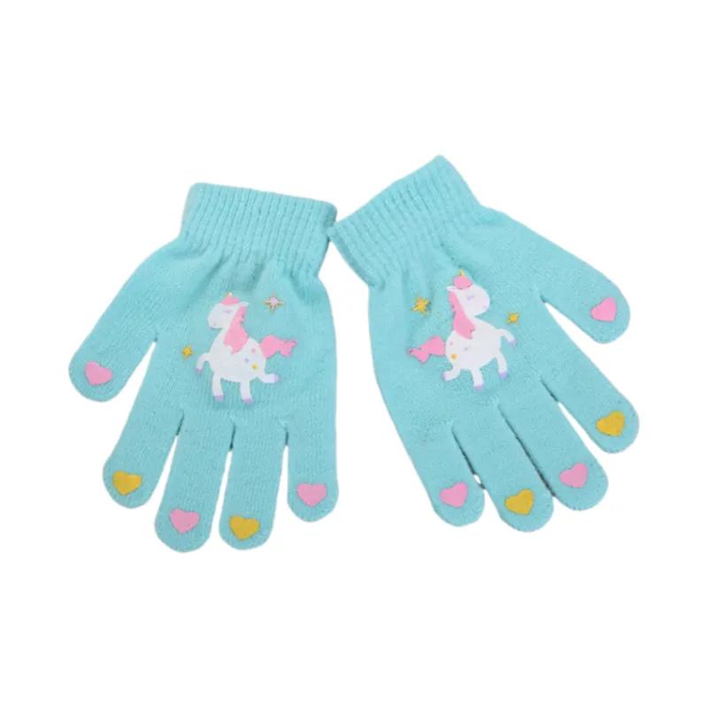 NOMK Acrylic Knit Gloves Kids' Multicolor-2
