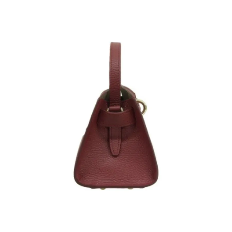 Furla Margherita Collection Cow Leather Dome Bag, Shoulder Bag, Crossbody Bag, Handbag Mini Women's Cherry Red-3