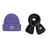Purple Hood+Black Scarf